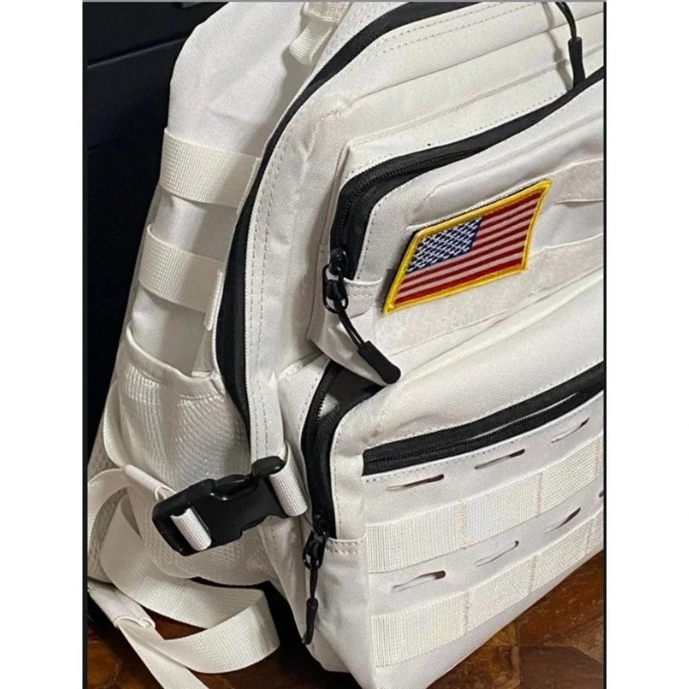 FlipFit Mini Backpack Unisex 9L White Tactical MOLLE Water Resistant